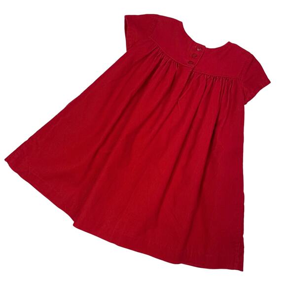 Ralph Lauren Smocked‎ Cotton Red Corduroy Shift Dress Size 12Months - Picture 7 of 9